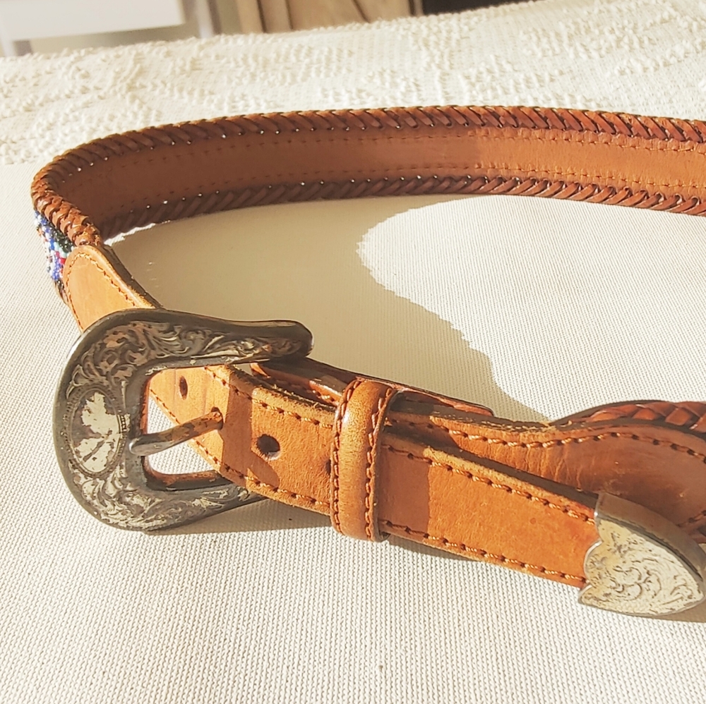 Eddie Bauer beaded western belt